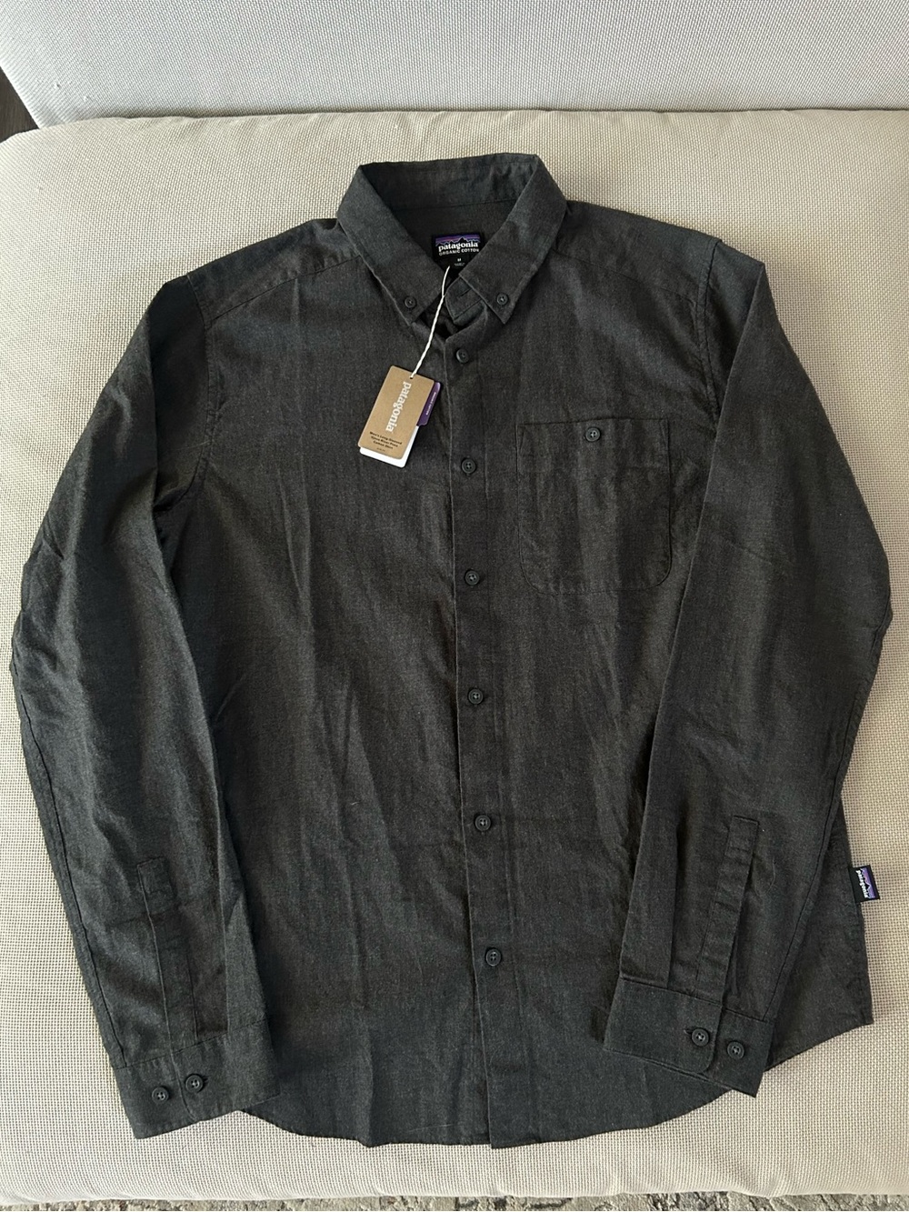 Patagonia Men's Button-Down Shirt in Forge Grey